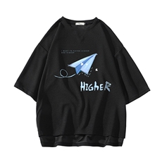 春夏季七分袖t恤男大码五分袖男短袖中袖网格挂拍Q11270-P30，男装T恤，电商A040A