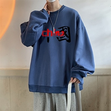 圆领卫衣男大码加厚加绒长袖t恤男S6189-P28加绒款-P33，男装卫衣，电商A040