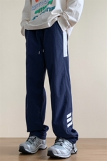 港风秋冬侧边拼接拖地工装裤宽松休闲伞兵裤男K23328-P40控58，男装工装外套，星座717