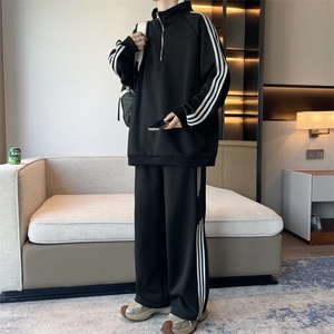 现货套装 2026春季新款男士休闲大码卫衣运动裤外套上衣TZ595图片