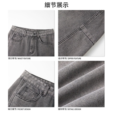 时尚高街复古水洗百搭长裤日系潮牌宽松弯刀牛仔裤K745TP45控78，男装牛仔裤，电商A102B