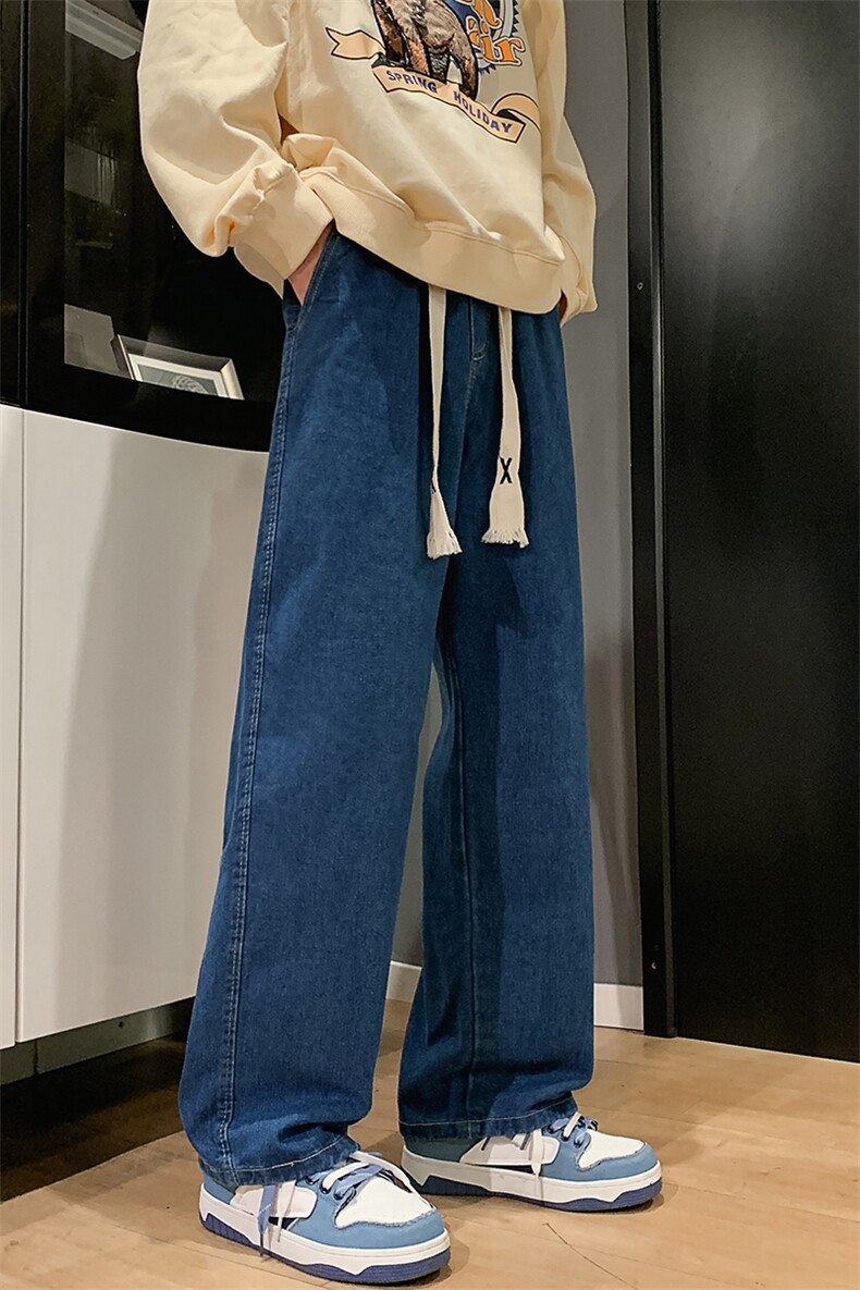 8XL-M牛仔裤男士直筒宽松特大码胖子阔腿裤男款长裤NZ110-P45控58,男装牛仔裤,电商D206-1