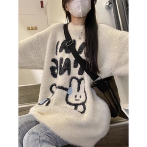 MM137-P65 秋冬新款软糯毛衣学生百搭上衣日系圆领毛衣针织图片