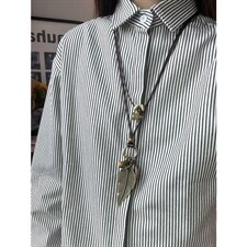 1506/QK160/P38条纹长袖衬衫日系衬衣男生夏季潮流百搭休闲外套，男装衬衫，星座1506