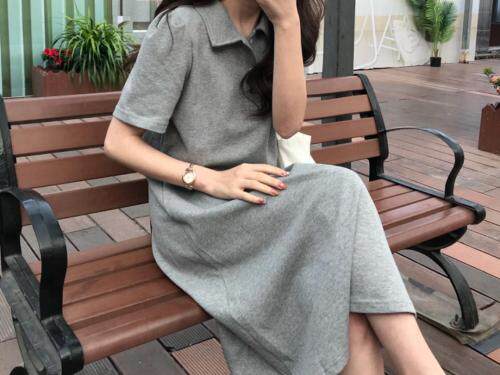 韩系休闲连衣裙,女装连衣裙,xy35