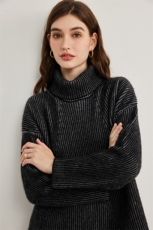 巨好看！重磅高领秋冬羊绒衫女内搭宽松慵懒套头羊毛加厚打底毛衣，女装羊绒衫，隆秋羊绒