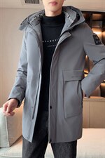 主推90%白鸭绒M-8XL大码中长羽绒服109-2198-P205，男装羽绒服，星座109