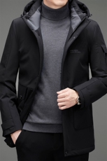 新款冬季白鸭绒羽绒服男中老年长款休闲羽绒外套MNSAY7032-P320，男装羽绒服，电商B212（原钱塘6029）