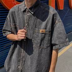 牛仔衬衫男港风潮流个性ins宽松2026夏季新款百搭外套CY311-P46,男装衬衫,星座412,四季星座 牛仔衬衫男港风潮流个性ins宽松2026夏季新款百搭外套CY311-P46,男装衬衫,星座412,四季星座