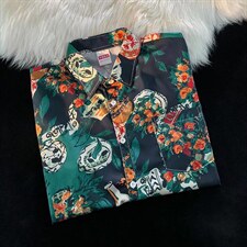 夏季短袖衬衫夏威夷宽松休闲品质复古衬衫四面弹布料CT121P35,男装衬衫,星座1116-2