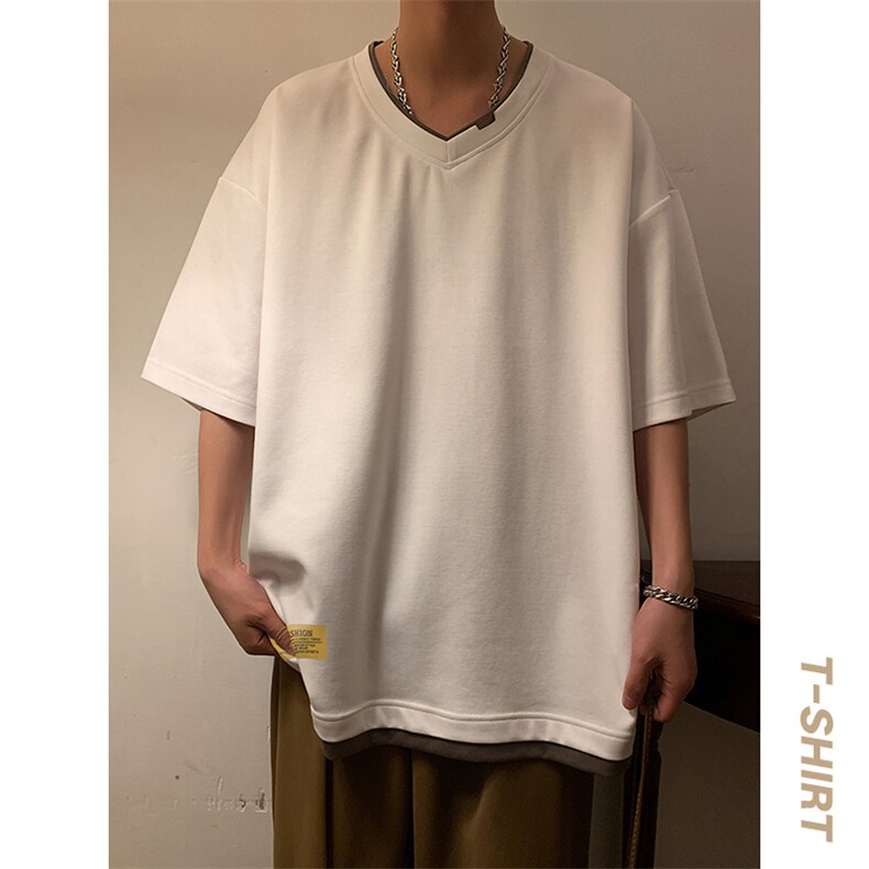 夏季短袖港风暖光休闲宽松潮牌百搭短袖T恤男TC3138RK01-P30控50,男装T恤,星座717