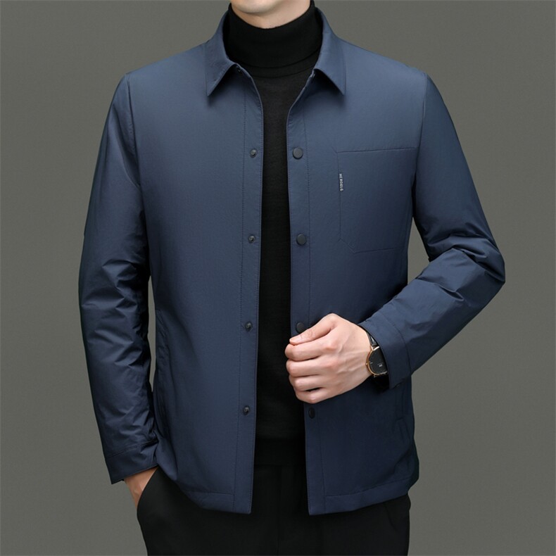 C91712钱塘2020-2冬季厚款商务休闲简约中年男士羽绒服P260图片
