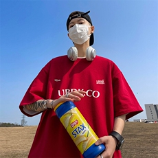 抖音得物二开现货220克夏装重磅美式高街宽松短袖t恤MT132，男装T恤，电商A486-1