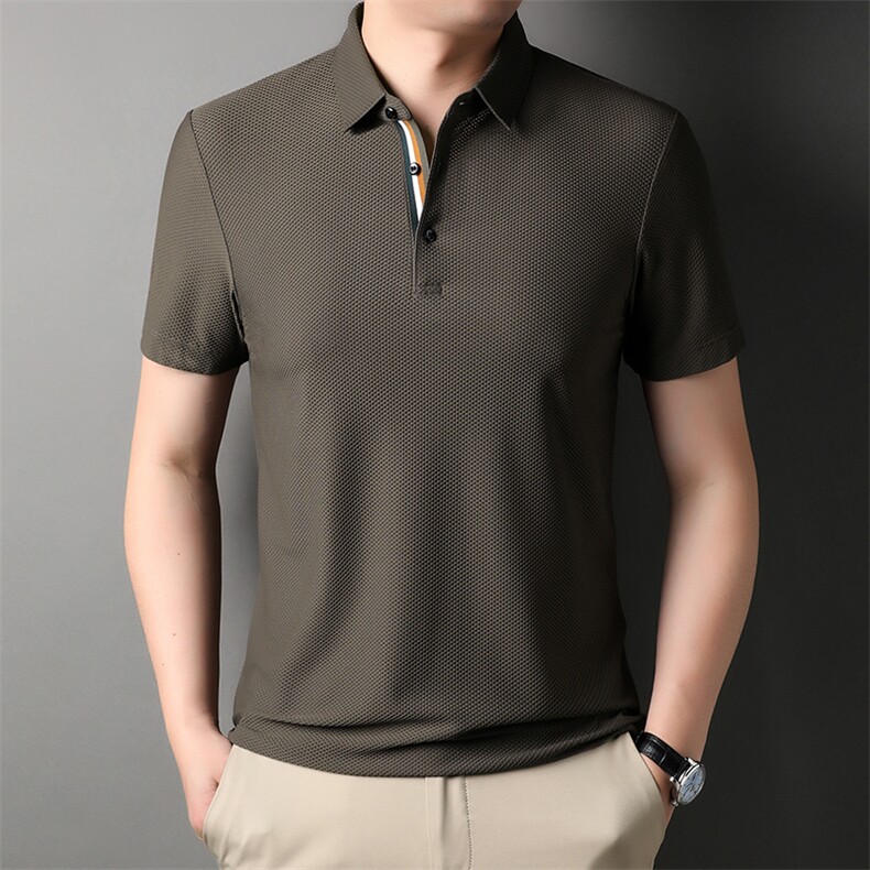 时尚衬衫短袖商务休闲百搭翻领POLO衫中青年男装夏季HXF521-P77,男装Polo衫,星座1105-3