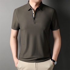 时尚衬衫短袖商务休闲百搭翻领POLO衫中青年男装夏季HXF521-P77，男装Polo衫，星座1105-3
