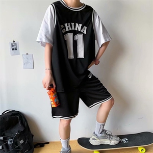 休闲运动套装潮男韩版潮流宽松短袖短裤篮球服两件套夏tz072-p36图片