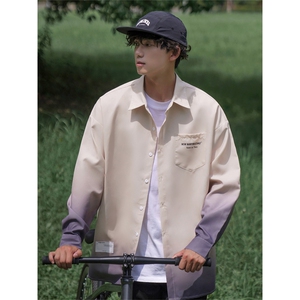 长袖版渐变色衬衫男X1213-DY155-P50控68（纤维直播品质图片