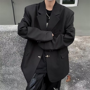2023情侣春秋季美式复古西装外套男潮牌宽松设计感西服图片