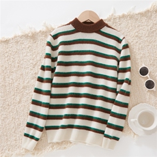 儿童半高领山羊绒衫拼色男童秋冬加厚高端条纹中大童男童冬毛衣，童装儿童羊绒衫，跳跳羊儿童羊绒衫