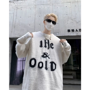 美式圆领毛衣男慵懒风休闲针织衫 MY86 P58图片