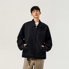 不褪色2026新高品质牛仔夹克宽松韩版工装潮流水洗外套N105/P105，男装夹克，星座202