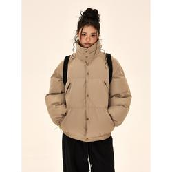 网络图现货 美式覆古女秋冬加厚羽绒棉衣翻领情侣面包服J3333-P70图片