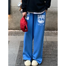 三色刺绣美式复古涂鸦卫裤休闲裤ZK0461-特批40，男装休闲裤，星座313A(原308A-2)