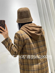 羊呢西服带帽外套图片