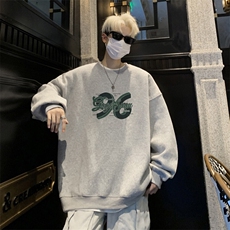 ！圆领卫衣男装港风长袖T恤男外套男WY254-特P23，男装T恤，电商B367