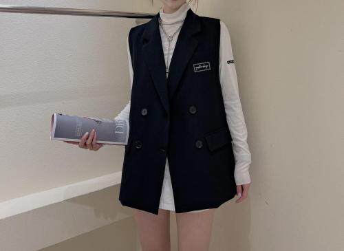 秋季新款2021年秋季新款百搭马甲，女装马夹，咖啡色