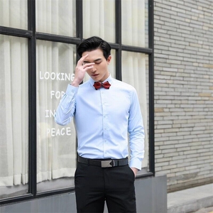 LY8589-C-M P29四季商务衬衫男士修身学院风正装衬衣正装内搭衬衫图片