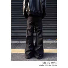 潮美式微喇西裤直筒冲锋裤男女复古宽松高级感百搭长裤MKX79P40，男装西裤，星座1013-5