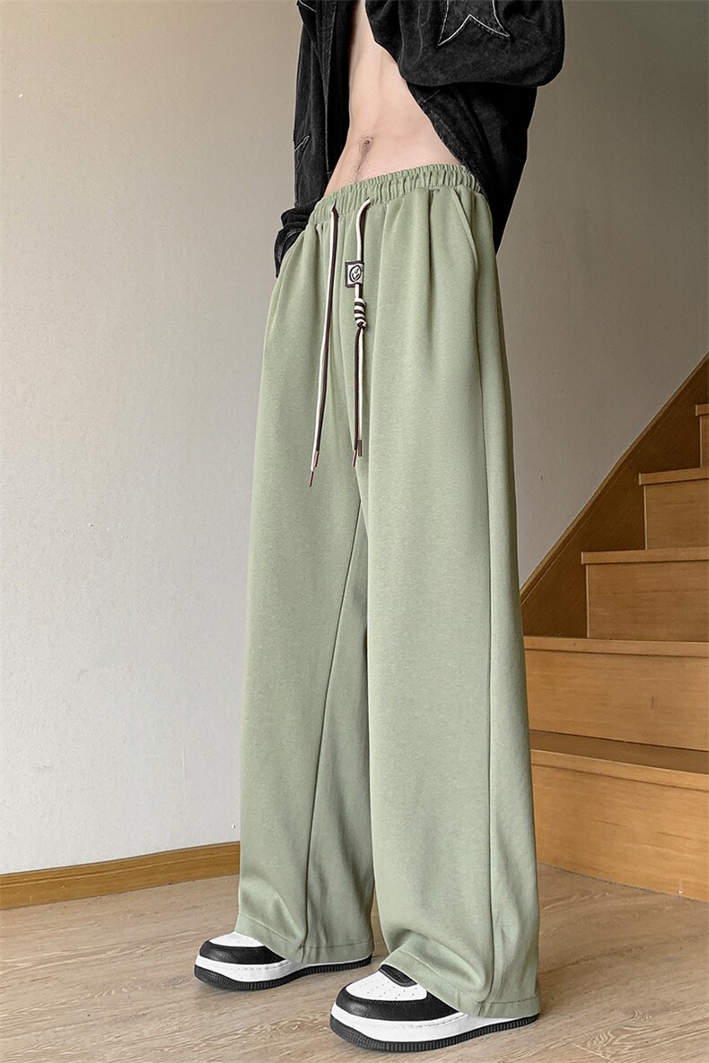 8XL-M特大码休闲裤男生简约休闲日系宽松直通长裤胖子男K933P40,男装休闲裤,电商D206-1
