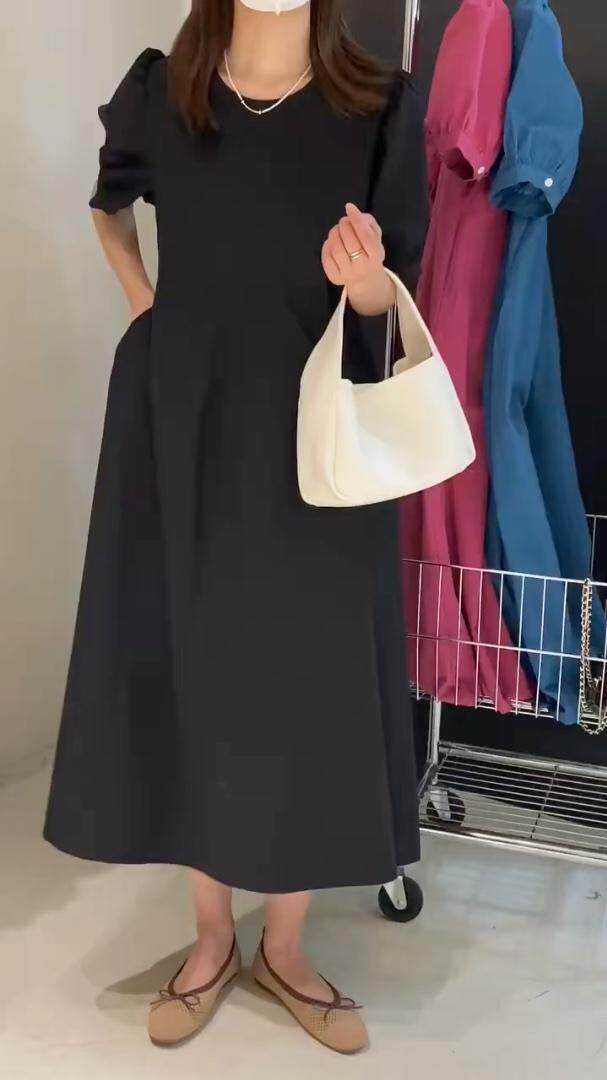 茧型韩版连衣裙，女装连衣裙，欧妮卡蒂蔓