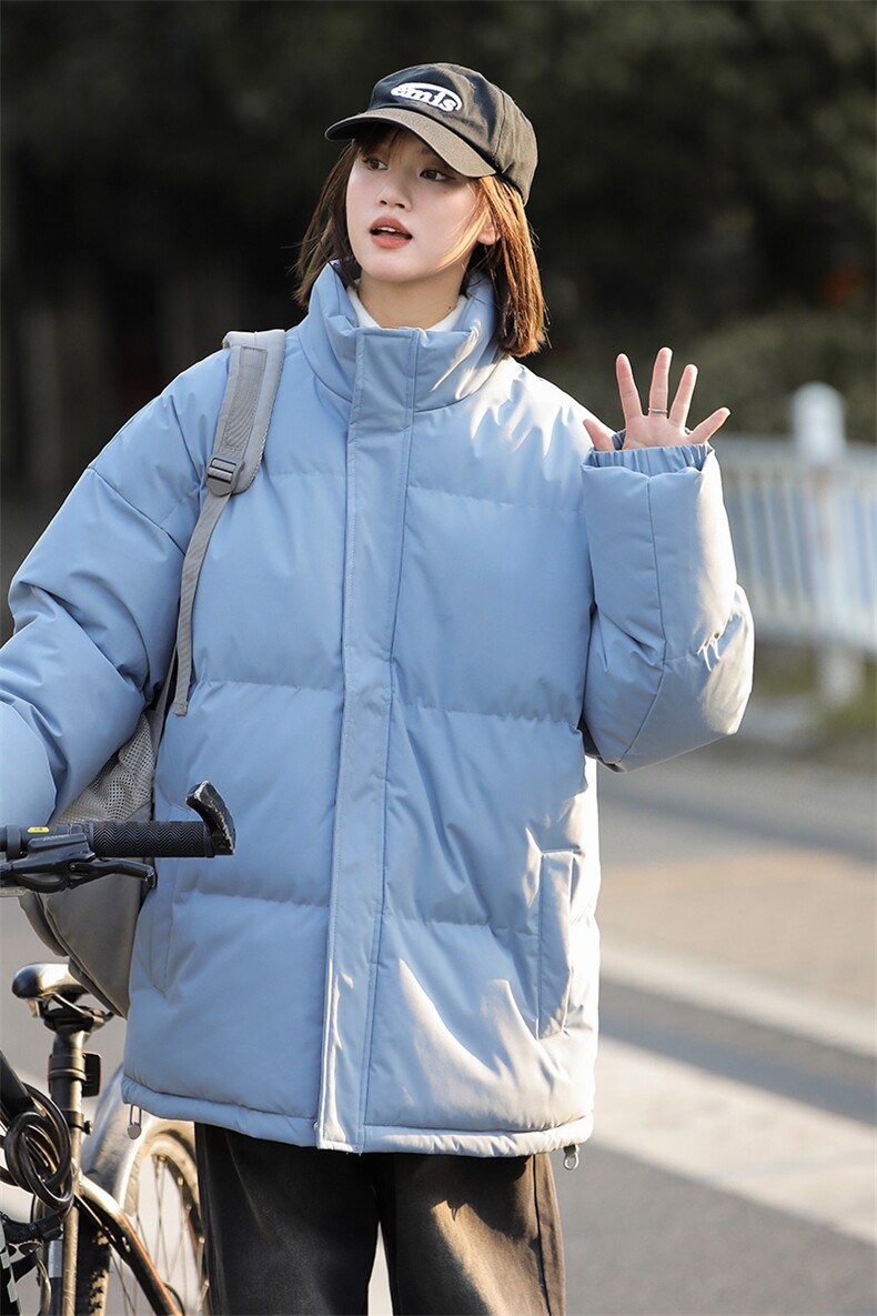 中性风秋冬新款棉衣外套纯色立领面包服保暖加厚A436-1266-P60,男装棉衣,电商A436