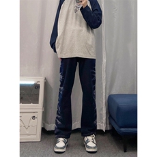 欧美hiphop直筒牛仔裤美式复古阔腿裤垂坠感xz310a-4-nz15-P55，男装牛仔裤，星座310A-4