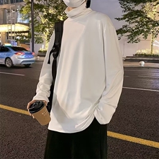 中高领打底衫男士t恤内搭ins上衣服半高领卫衣男生加绒Q02/P32，男装卫衣，星座506