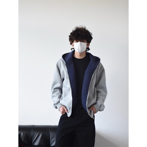 抖音得物高品质二开 26春装美式重磅宽松结构双面连帽卫衣外套W68图片