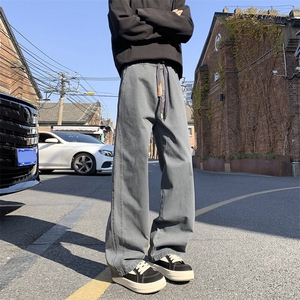 25年春纯棉洗水休闲裤宽松工装裤外景模图现货C323-1-C7810-TP55图片
