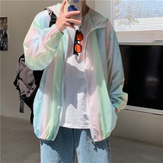 F3050/P38现货七彩防晒衣男夏季防晒服宽松遮阳运动薄款外套夹克，男装防晒衣，电商A141