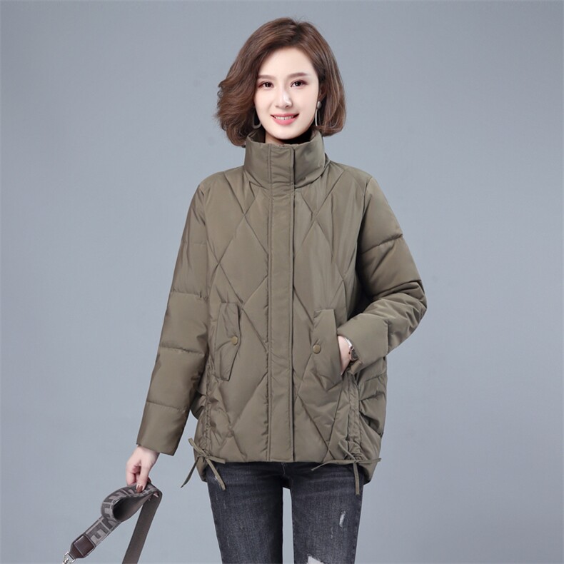 啄木鸟女士短款羽绒棉服女款冬季2024新款中老年妈妈棉袄加厚棉衣,女装棉衣/棉服,简韵佳