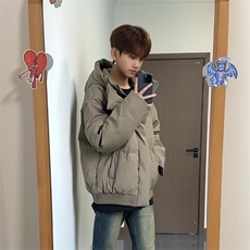 冬季新款加厚棉服男女美式复古cleanfit高级短款情侣外套，男装棉衣，四季星座505