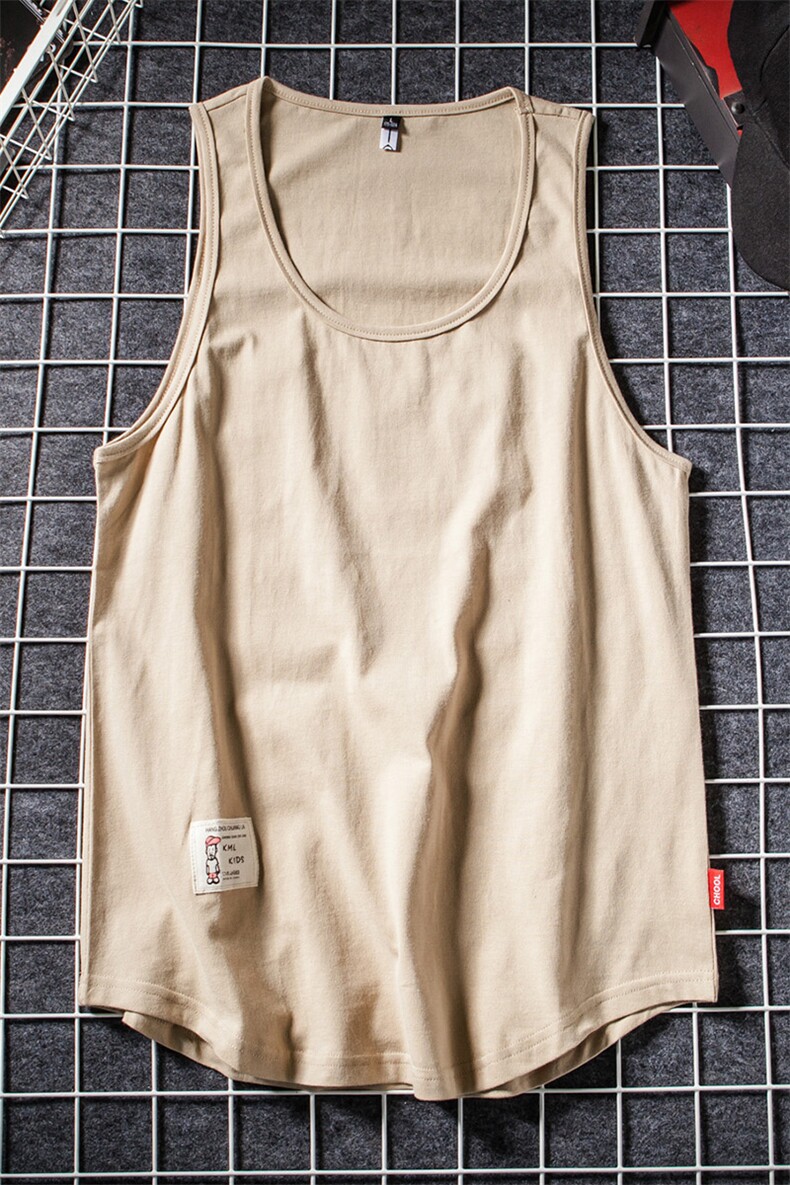 简约纯色运动无袖背心男宽松街头风百搭薄款T恤上衣B764-特价P18,男装背心/马甲,电商A007