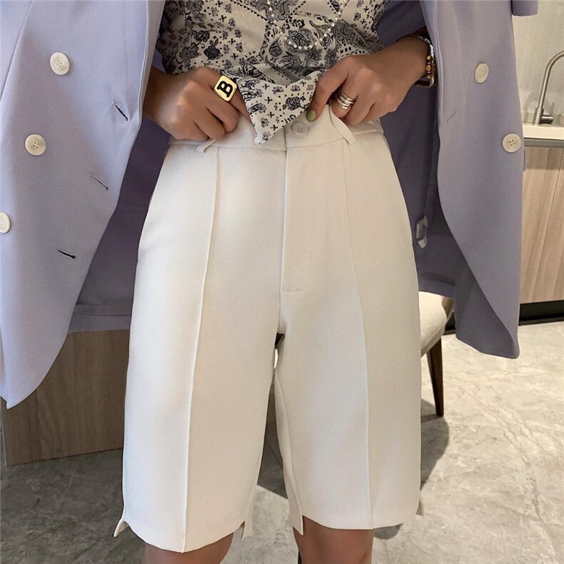 不规则西装中裤，女装西装，XTZ style