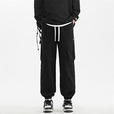 美拉德纯棉工装裤男秋新款休闲宽松束脚潮牌裤子G802P55限79，男装工装外套，星座914-1