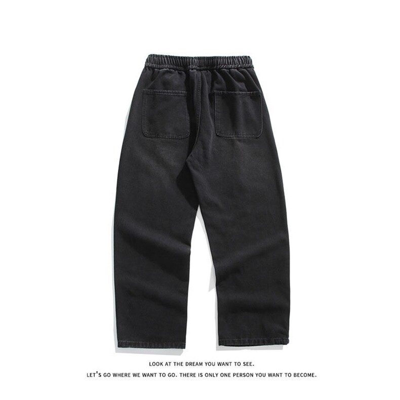 牛仔裤男直筒宽松大码抽绳美式裤子长裤K8471-P38【特价】,男装牛仔裤,电商A007