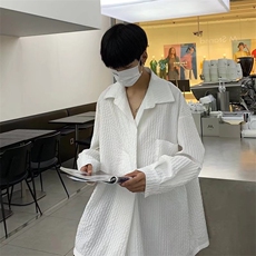 高级感炸街衬衫宽松慵懒垂质感薄款酷盐系外套男薄款LC53P35，男装衬衫，星座1116-2