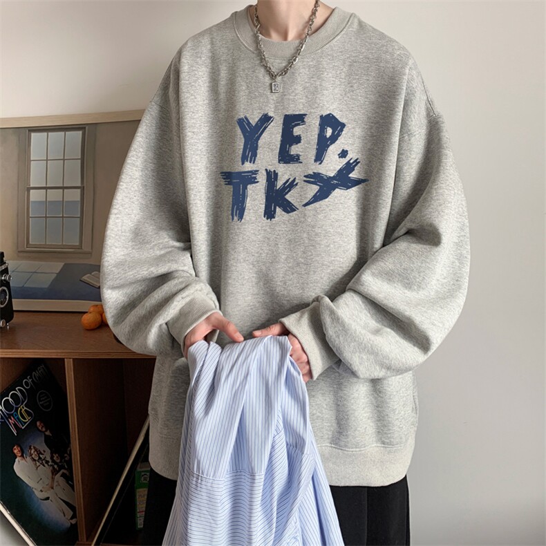 ！圆领卫衣男装港风长袖T恤男外套男WY146-P28,男装卫衣,电商B367