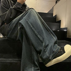 新款重磅打褶牛仔裤XZ604-KN20-P65控78，男装牛仔裤，星座604