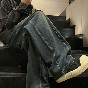 新款重磅打褶牛仔裤 XZ604-KN20-P65控78图片